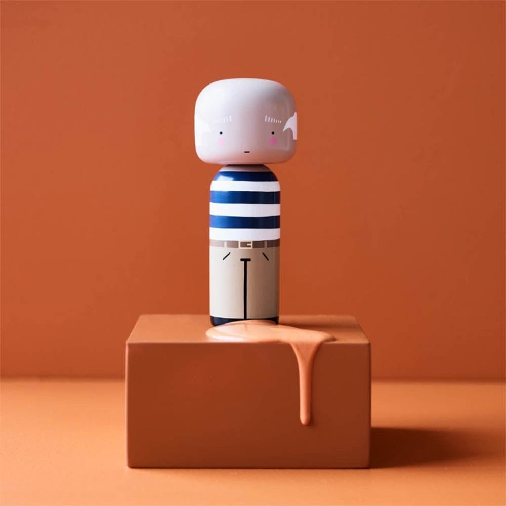 LUCIE KAAS Kokeshi doll Pablo figurine Brand new art in bag/box Decor Beat Gift
